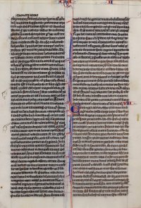 Parisian ”Pocket Bible” manuscript leaf, c.1250. Parisian ”Pocket Bible” manuscript leaf, c.1250.