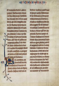 Original leaf from the famous Bohun Bible. England, East Anglia, circa 1350. Original leaf from the famous Bohun Bible. England, East Anglia, circa 1350.
