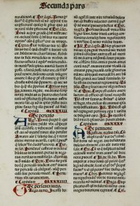 An excellent example of incunable printing & rubrication. 1482, Lumen Animae. An excellent example of incunable printing & rubrication. 1482, Lumen Animae.