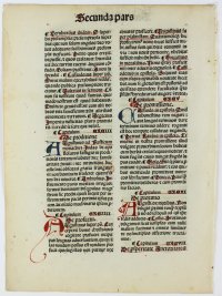 Incunable leaf from Lumen Animae. “The Light of the Soul”. 1482. Incunable leaf from Lumen Animae. “The Light of the Soul”. 1482.